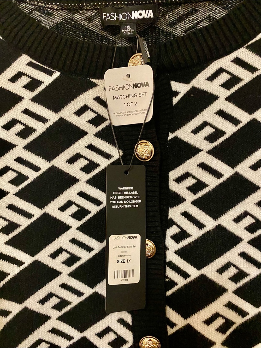 Fashion Nova Lori Sweater Skirt Set - Size 1XL - NWT! - Picture 10 of 12